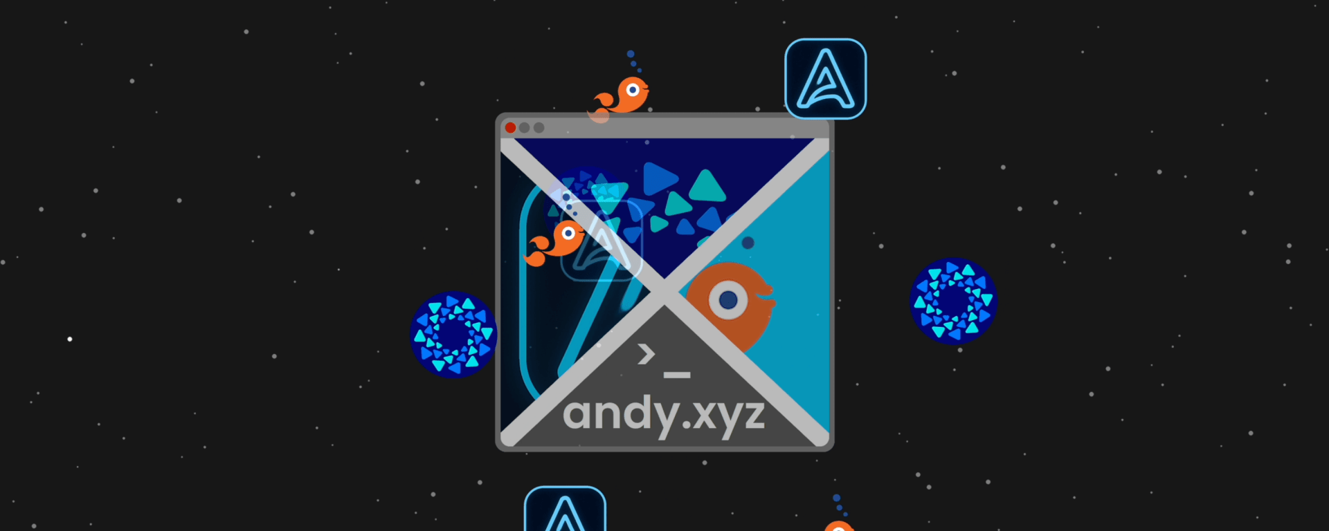 Andy.xyz spinning logo