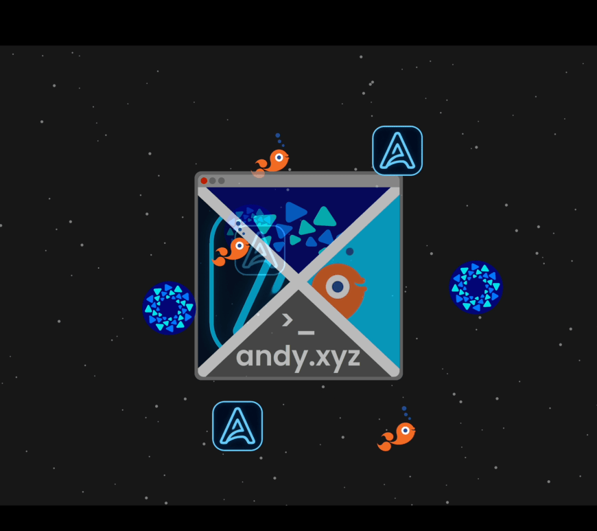 Andy.xyz spinning logo
